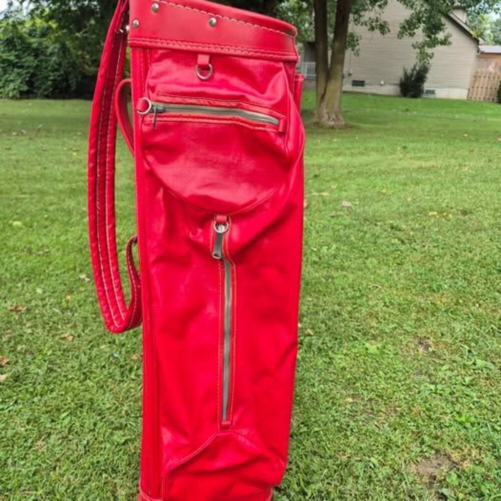 Vintage Wilson Medalist Leather 3-way Golf Bag w/ Carry Strap